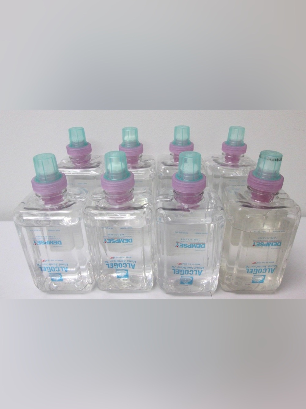 NWT Alco-Gel Clear Hand Sanitizer Case of 8 (for touchless dispenser) Stock 5030